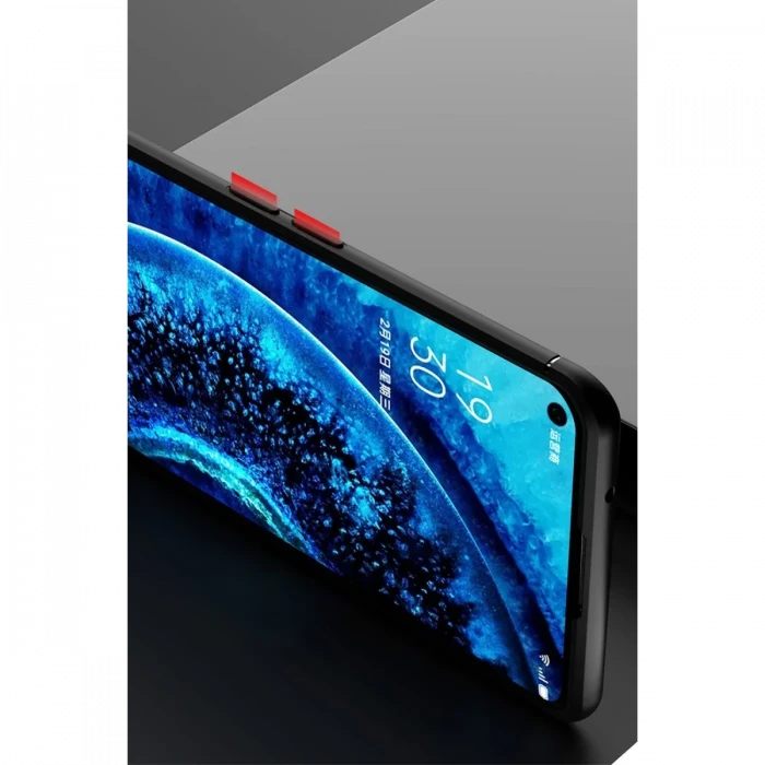 Oppo Find X2 Kılıf Range Yüzüklü Silikon - Mavi