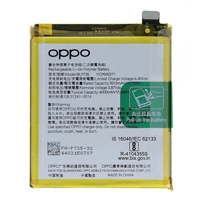 Oppo Reno Z2-2Z Batarya Pil (BLP737)