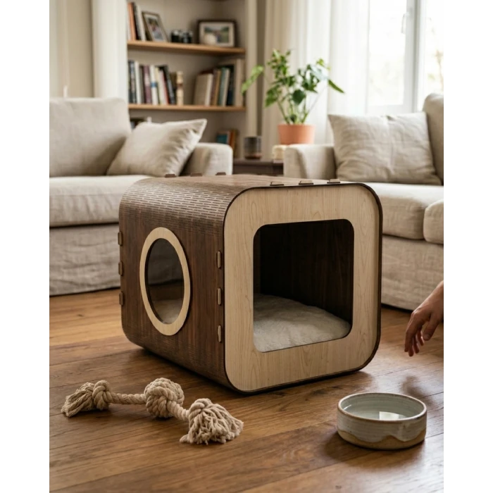 Özel Tasarım Fusion MDF Kedi Evi