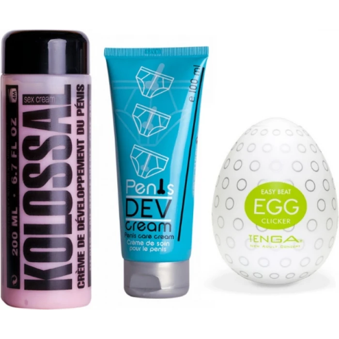 Ozzy Store Egg Clicker Mastürbatör ve Kolossal Krem +  PenisDevelopment Cream