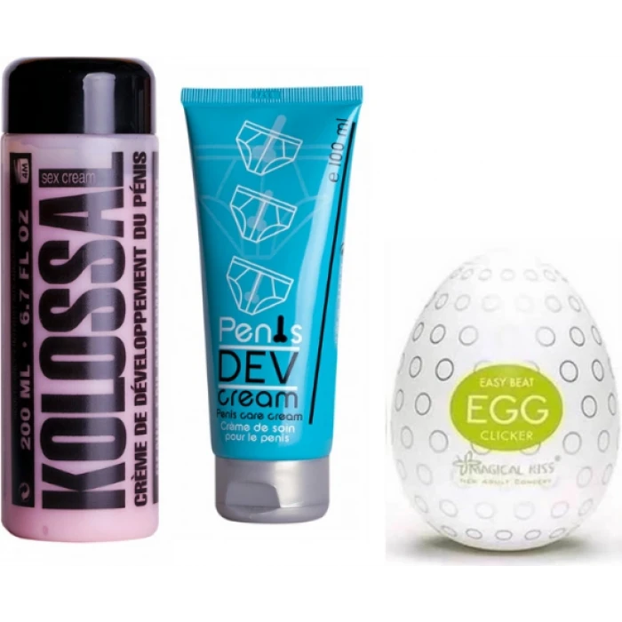 Ozzy Store Egg Clicker Mastürbatör ve Kolossal Krem ve PenisDevelopment Cream