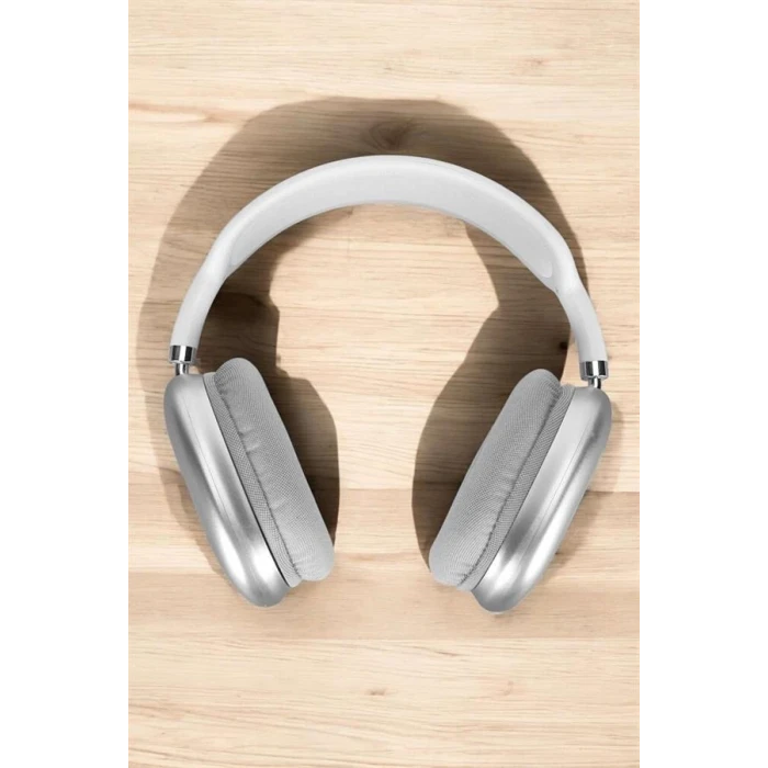 P9 Plus Kablosuz Kulak Üstü Bluetooth Kulaklık Beyaz Yüksek Ses Kaliteli