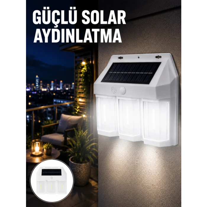 PIR Sensörlü Solar Lamba – Otomatik Şarj ve Gece Aydınlatma Yeni Nesil