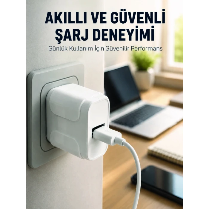 Pratik ve Kompakt Tasarımlı 12W USB Telefon Şarj Adaptörü
