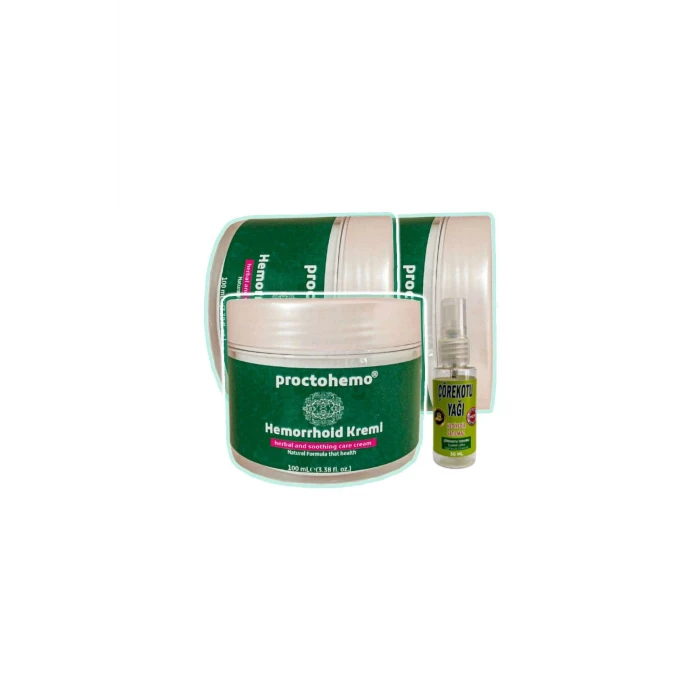 Proctohemo Rahatlatıcı Masaj Bakım Kremi 3x100 ml+30 ml Çörek Otu  Yağ ile