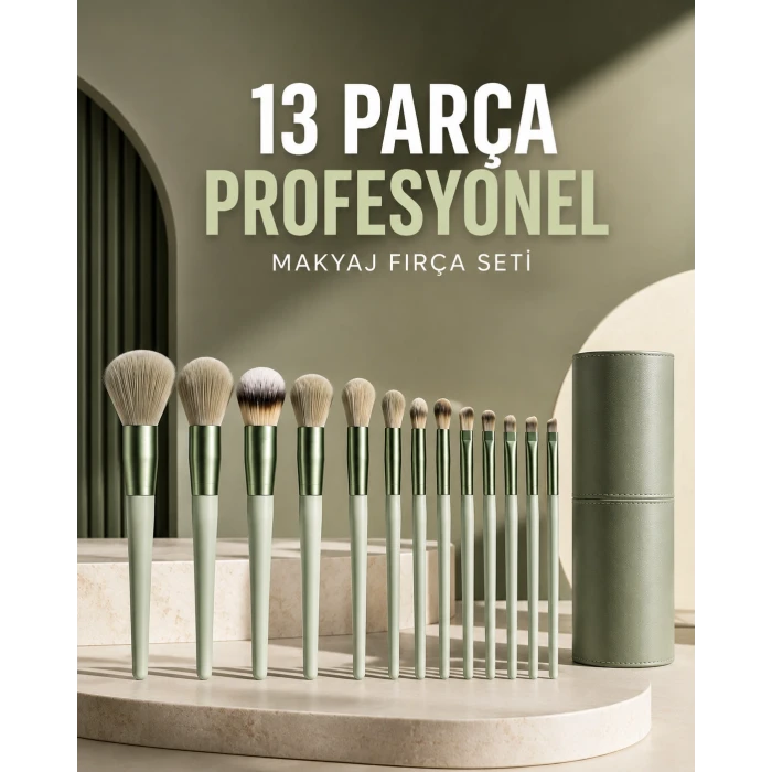 Profesyonel Makyaj Fırça Seti 13 Parça Yumuşak Kıllı Fırça Seti Far Fırçası