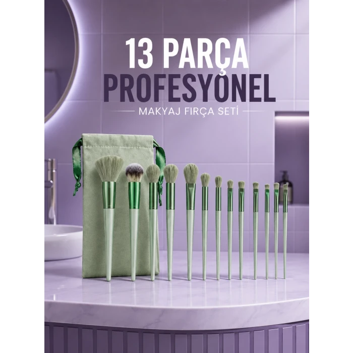 Profesyonel Makyaj Fırça Seti Yumuşak Kıllı Taşınabilir Çantalı