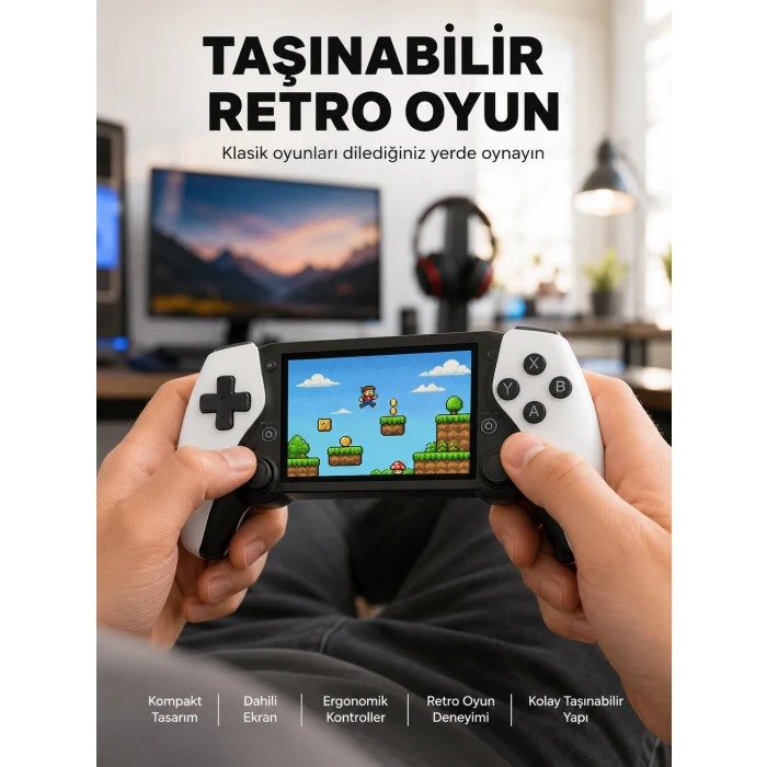 PS1 GBA NES Oyun Destekli Retro Cihaz Yeni Nesil