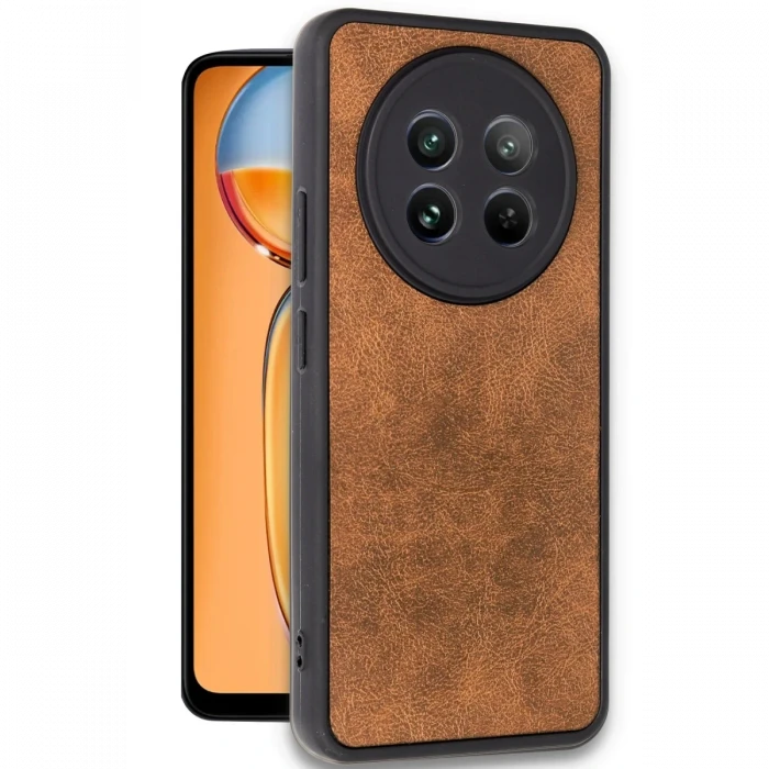 Realme 12 5G Kılıf Aras Deri Kapak - Taba