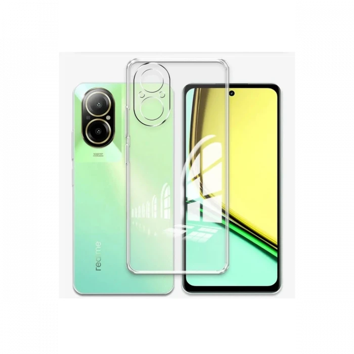 Realme 12 Lite Kılıf Lüx Şeffaf Silikon
