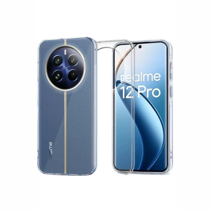Realme 12 Pro Plus Kılıf Lüx Şeffaf Silikon