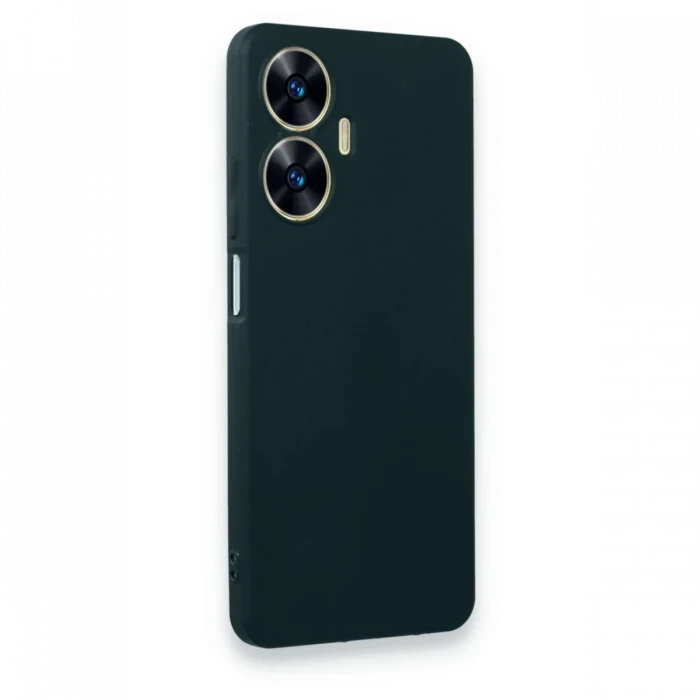 Realme C55 Kılıf First Silikon - Koyu Yeşil