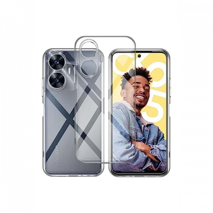 Realme C55 Kılıf Lüx Şeffaf Silikon