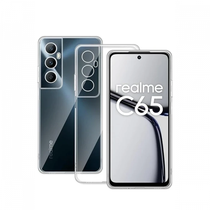 Realme C65 Kılıf Lüx Şeffaf Silikon