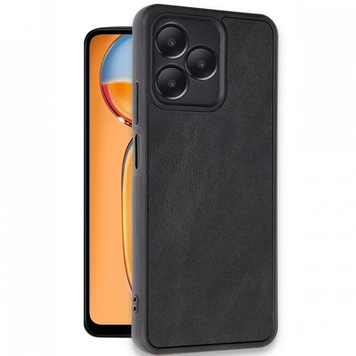 Realme Note 50 4G Kılıf Aras Deri Kapak - Siyah