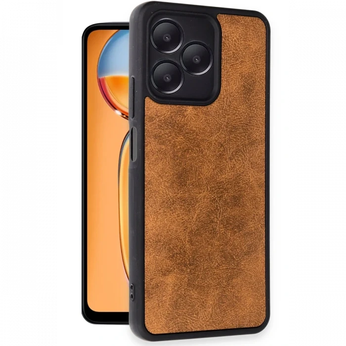 Realme Note 50 4G Kılıf Aras Deri Kapak - Taba