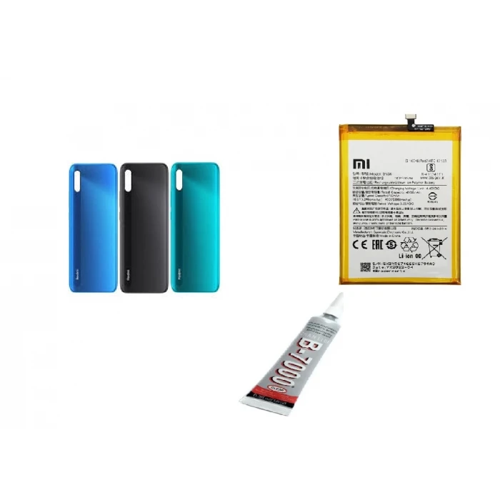 REDMİ 9A ARKA BATARYA KAPAĞI ,BATARYA VE B7000 YAP