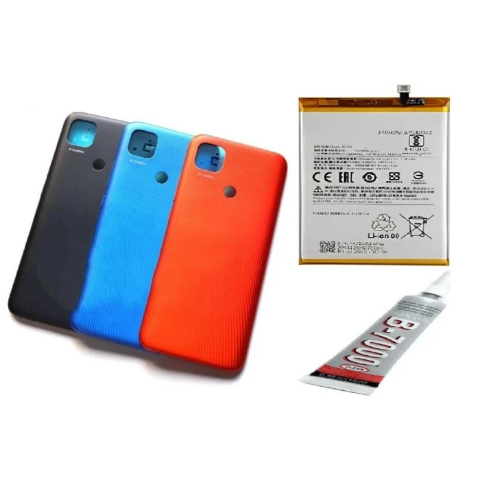 REDMİ 9C ARKA BATARYA KAPAĞI ,BATARYA VE B7000 YAP
