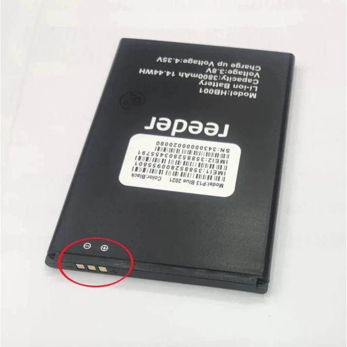 Reeder P13 Blue 2022 Batarya Pil (Güçlendirilmiş)