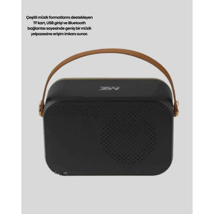 Retro Tarz Kablosuz Radyo – Bluetooth, USB ve TF Kart Girişli