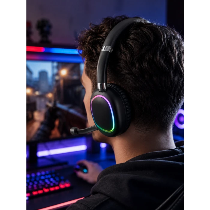 RGB SİYAH KULAKLIK MAX-17