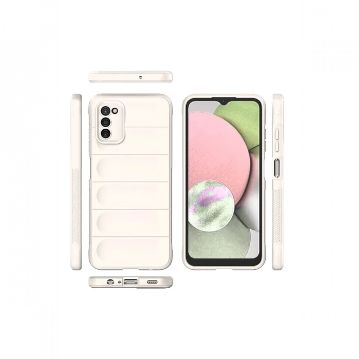 Samsung Galaxy A03S Kılıf Optimum Silikon - Krem