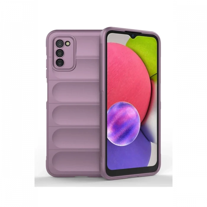 Samsung Galaxy A03S Kılıf Optimum Silikon - Mor