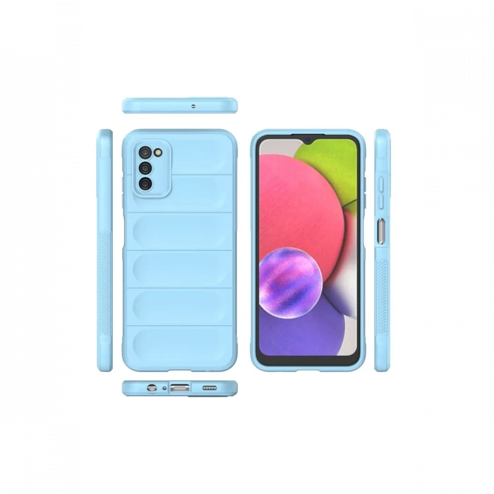 Samsung Galaxy A03S Kılıf Optimum Silikon - Sky Blue