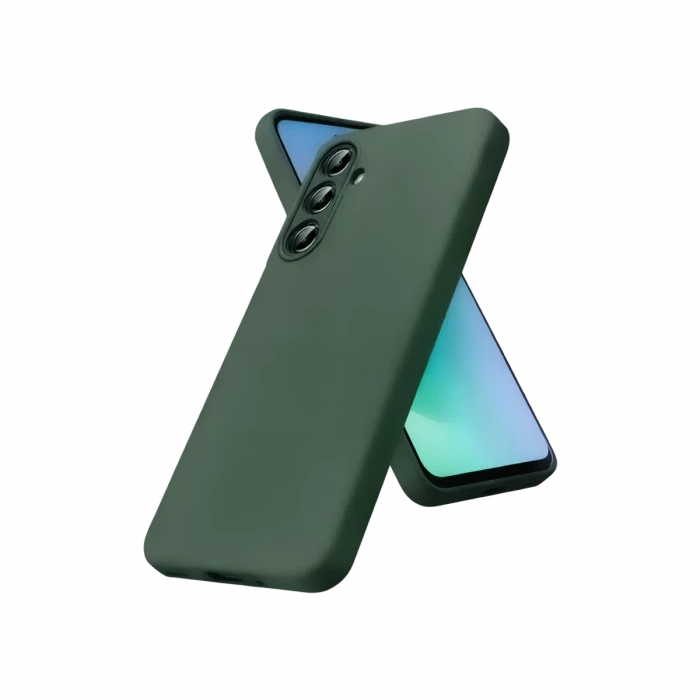 Samsung Galaxy A57 5G First Silikon - Koyu Yeşil