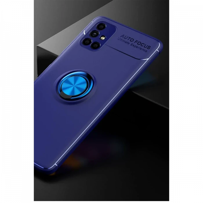Samsung Galaxy M51 Kılıf Range Yüzüklü Silikon - Mavi