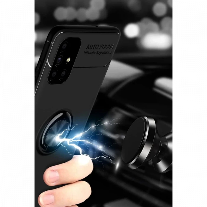 Samsung Galaxy M51 Kılıf Range Yüzüklü Silikon - Mavi
