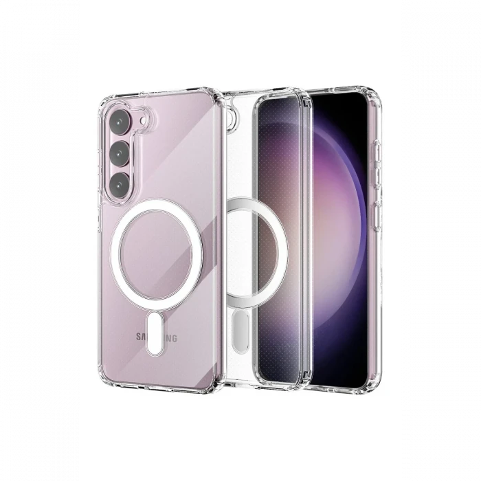 Samsung Galaxy S23 Plus Kılıf Magneticsafe Şeffaf Silikon - Şeffaf