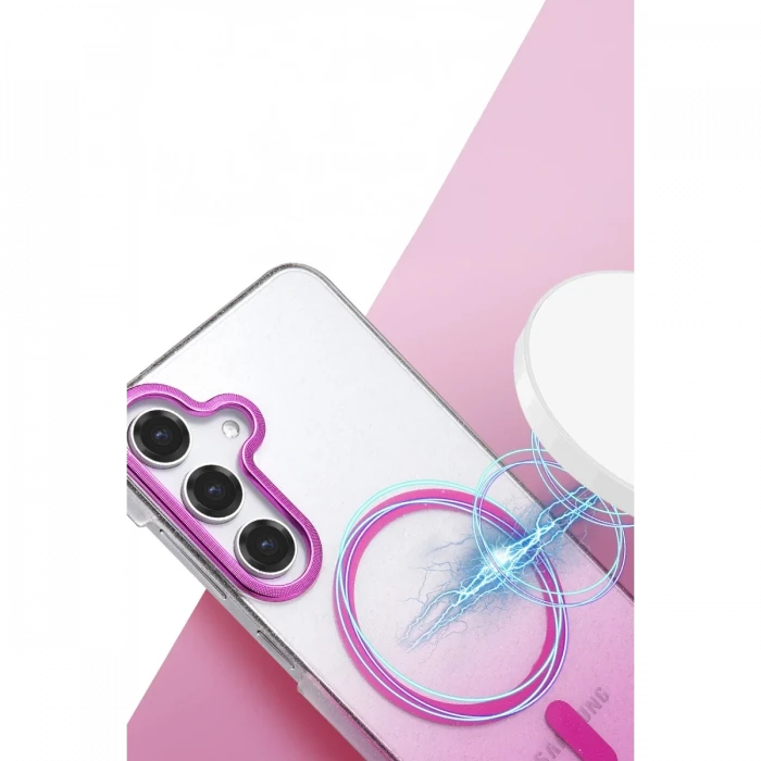 Samsung Galaxy S25 Glossy Magsafe Kapak - Mavi