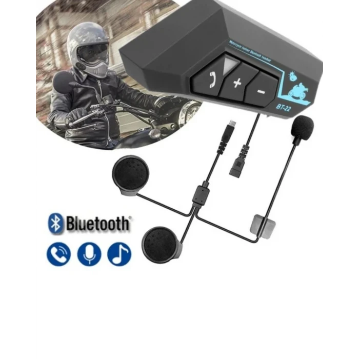 Şarjlı Bluetooth Kask Kulaklığı Navigasyon ve Müzik Destekli