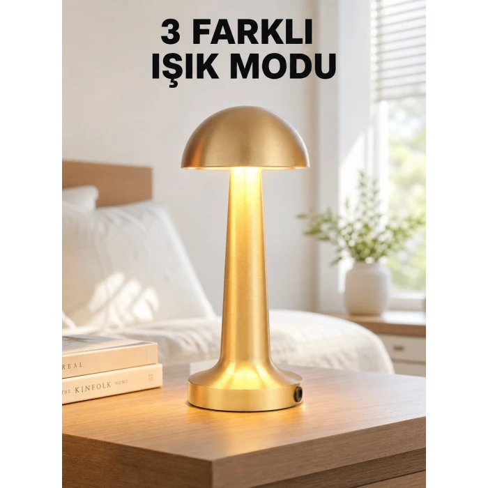 Şarjlı Dimmerli LED Masa Lambası – 4-8 Saat Aydınlatma Yeni Nesil