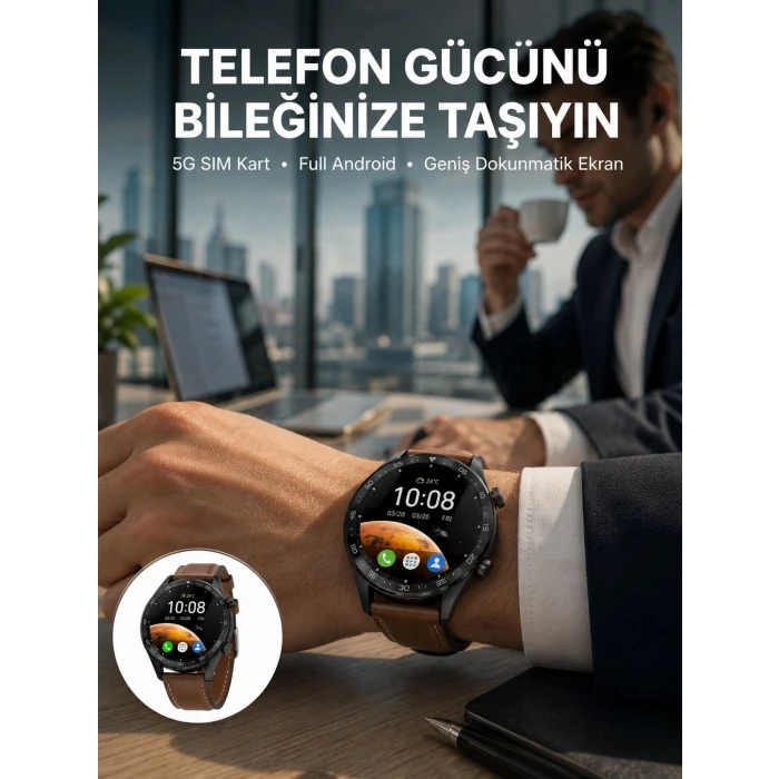SIM Kartlı Akıllı Saat GPS WiFi Bluetooth Destekli Yeni Nesil