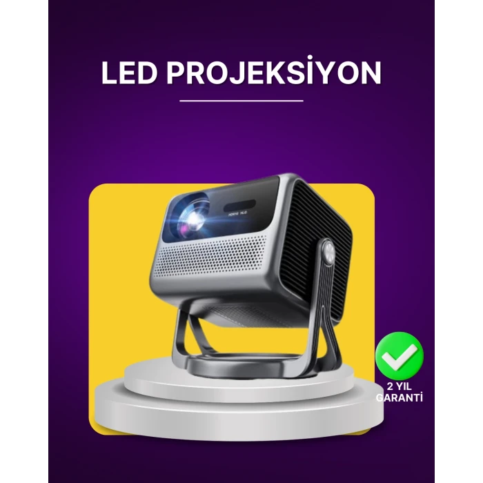 Smart Projector Android TV Ev Sinema Projeksiyonu