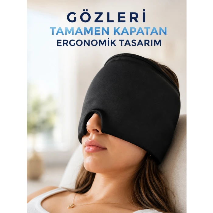 Soğuk & Sıcak Kompres Özellikli Jel Başlık Ergonomik Rahatlama Maskesi
