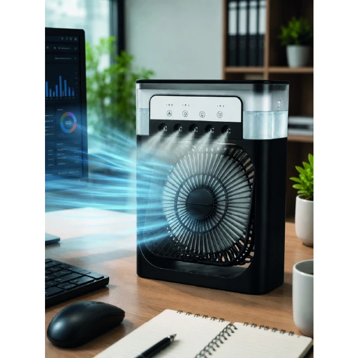 Su Hazneli Püskürtmeli Fan 1-3-5 Püskürtme Seçeneği, Type-C Güç Girişi