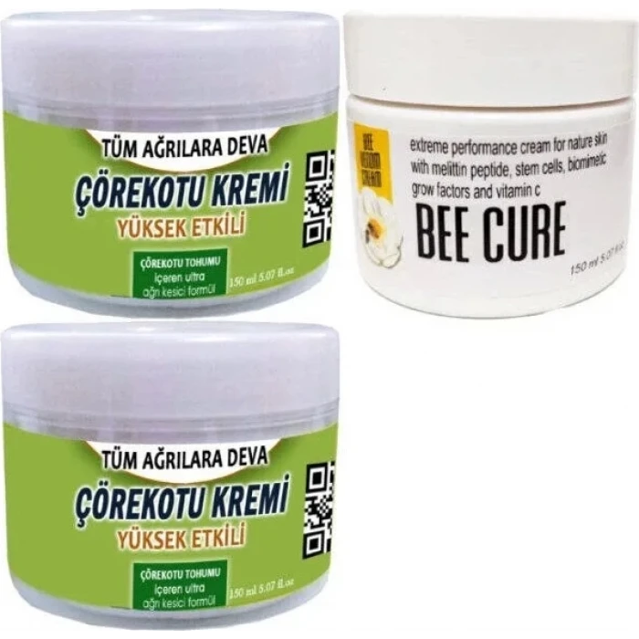 SÜPER ÇÖREK OTU BAKIM KREMİ 2X150 ML+BEE CURE KREM 150 ML