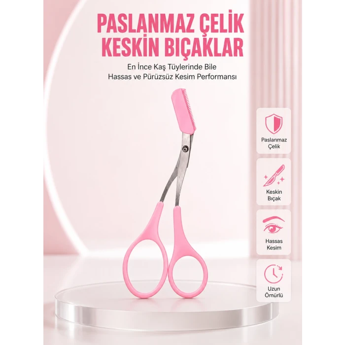 Taraklı Kaş Düzeltme Makası – Hassas Şekillendirme ve Kolay Kullanım