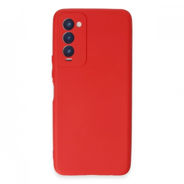 Tecno Camon 18 Kılıf First Silikon - Kırmızı