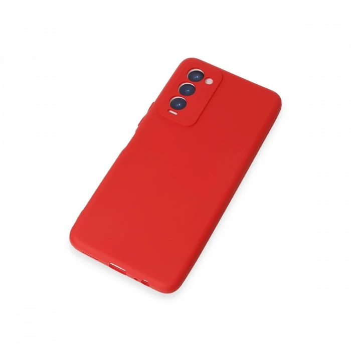 Tecno Camon 18 Kılıf First Silikon - Kırmızı
