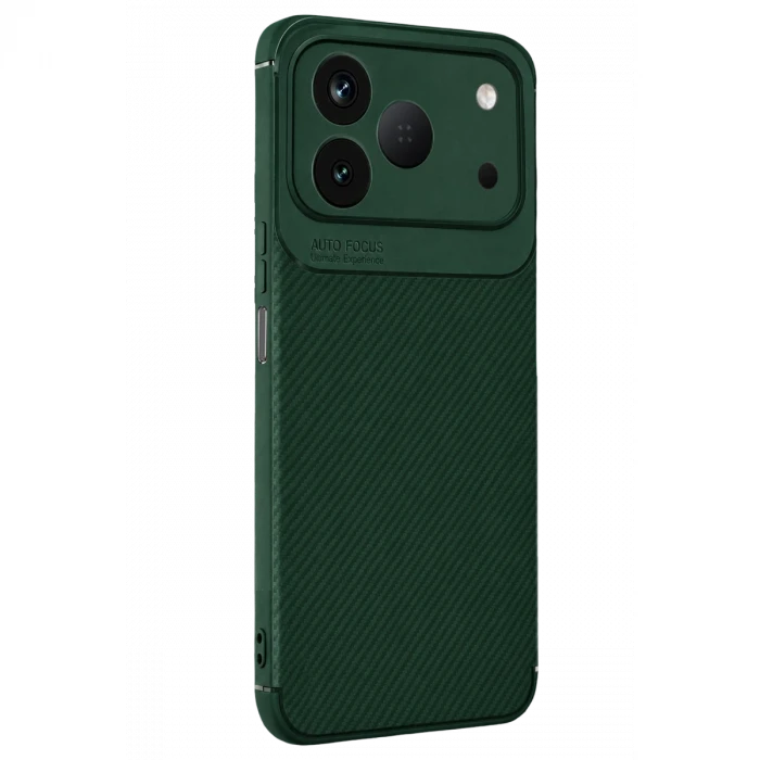 Tecno Spark 50 4G Auto Focus Karbon Kapak - Yeşil