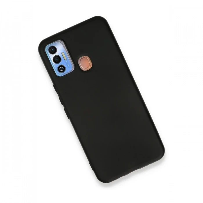 Tecno Spark 7T Kılıf First Silikon - Siyah