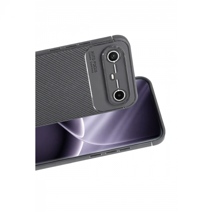 Tecno Spark Slim 5G Auto Focus Karbon Kapak - Gri