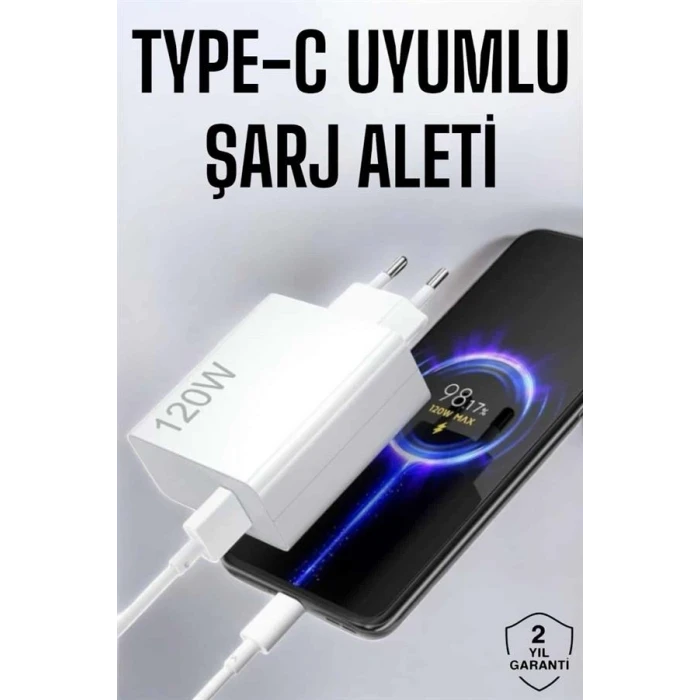 Type-C 120W Şarj Aleti Hızlı Şarj Turbo Yeni Nesil