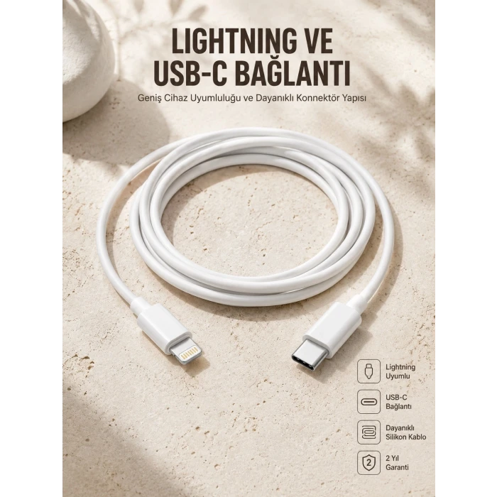 Type-C Ligtning 30W İOS Şarj Kablosu Hızlı Şarj Kablosu