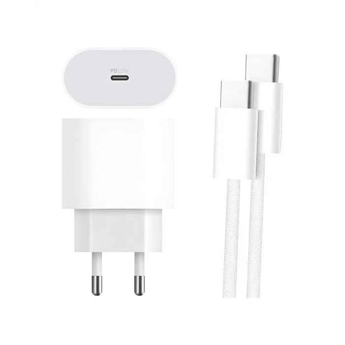 Type-C to C Kablolu 35W Hızlı Şarj Başlığı Set