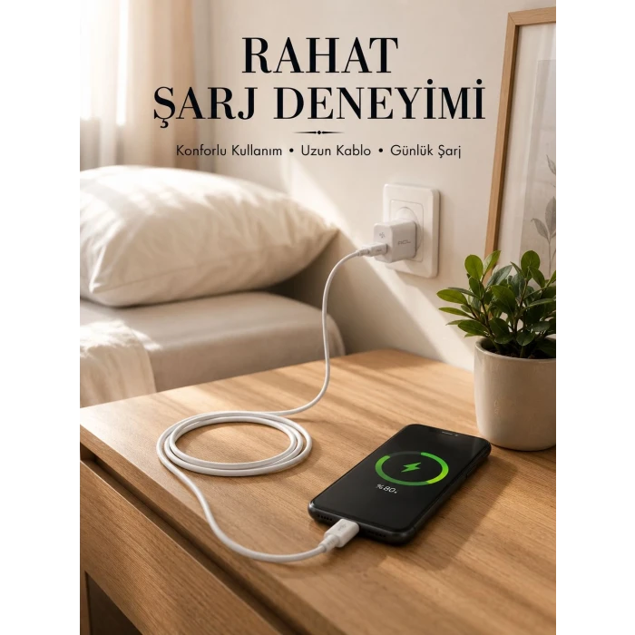 USB-A to Type-C Şarj Kablosu 2 Metre Uzun Kablo